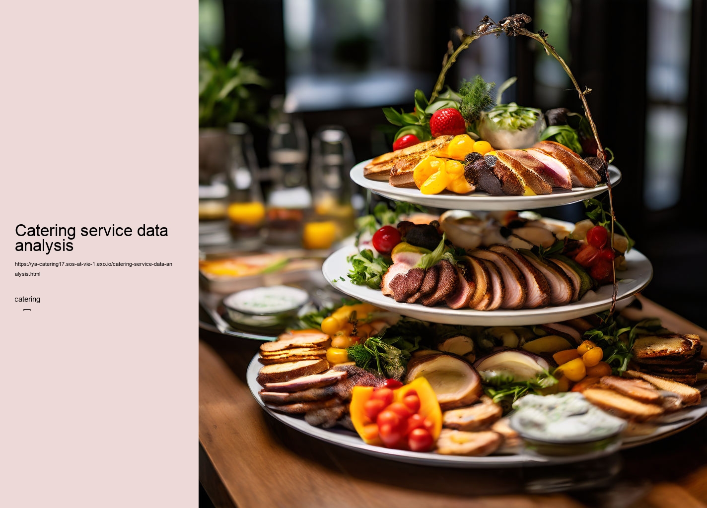 Catering service data analysis